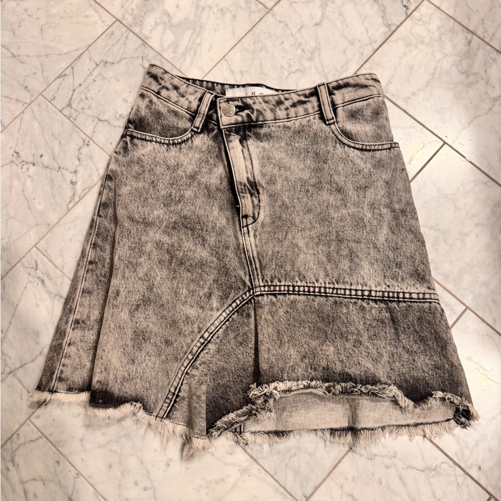 IRO Distressed Denim Skirt